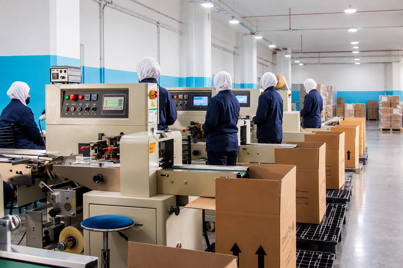 Rimara packaging facility with workers in clean environment